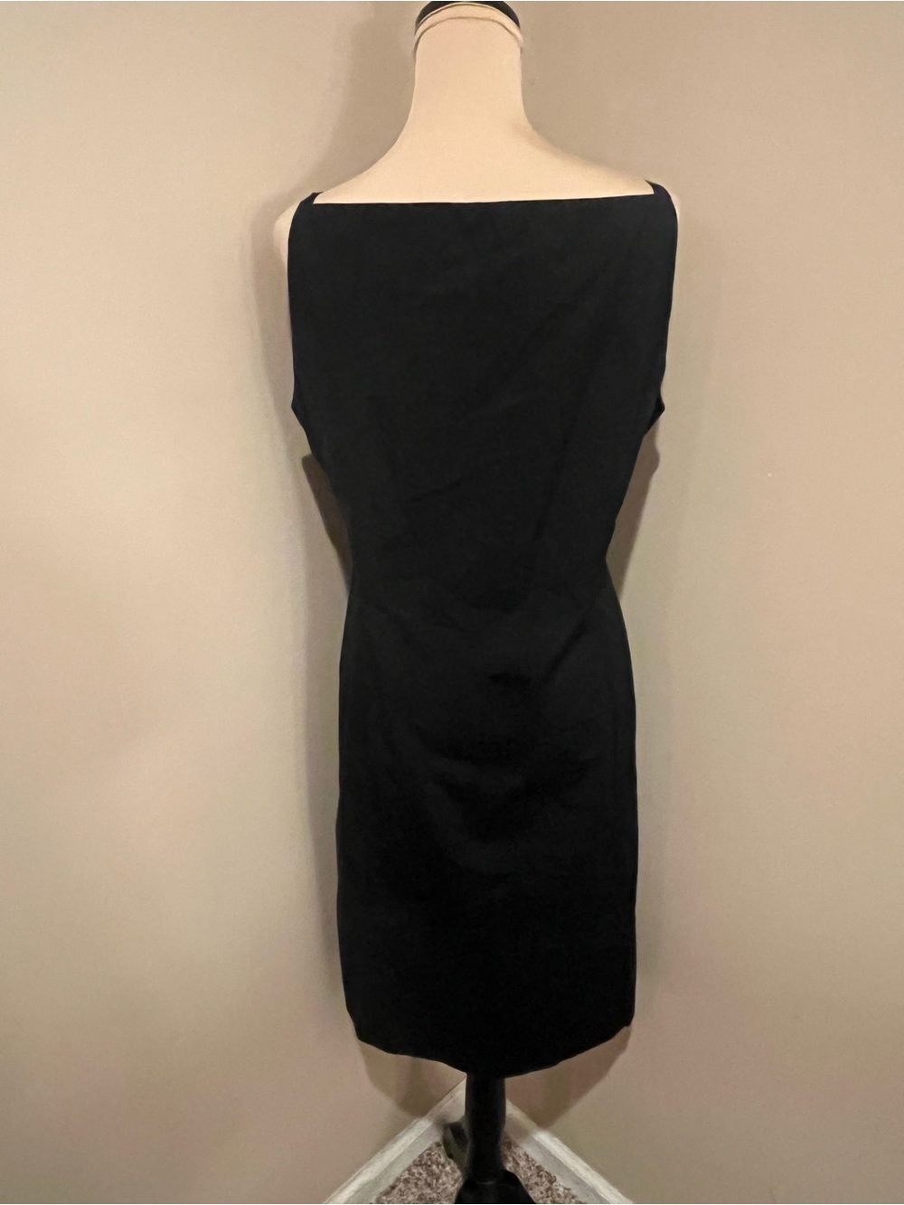 Classic Brooks Brothers Black Broad Square-Neck Midi Cotton Dress, size 14 - Picture 2 of 7